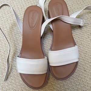 See By Chloe White and Tan Sandals